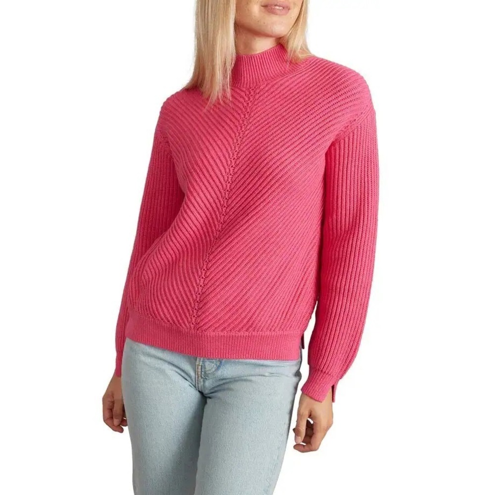 Marine Layer Pink‎ Skylar Turtleneck Wool Blend Casual Thick Sweater Size S